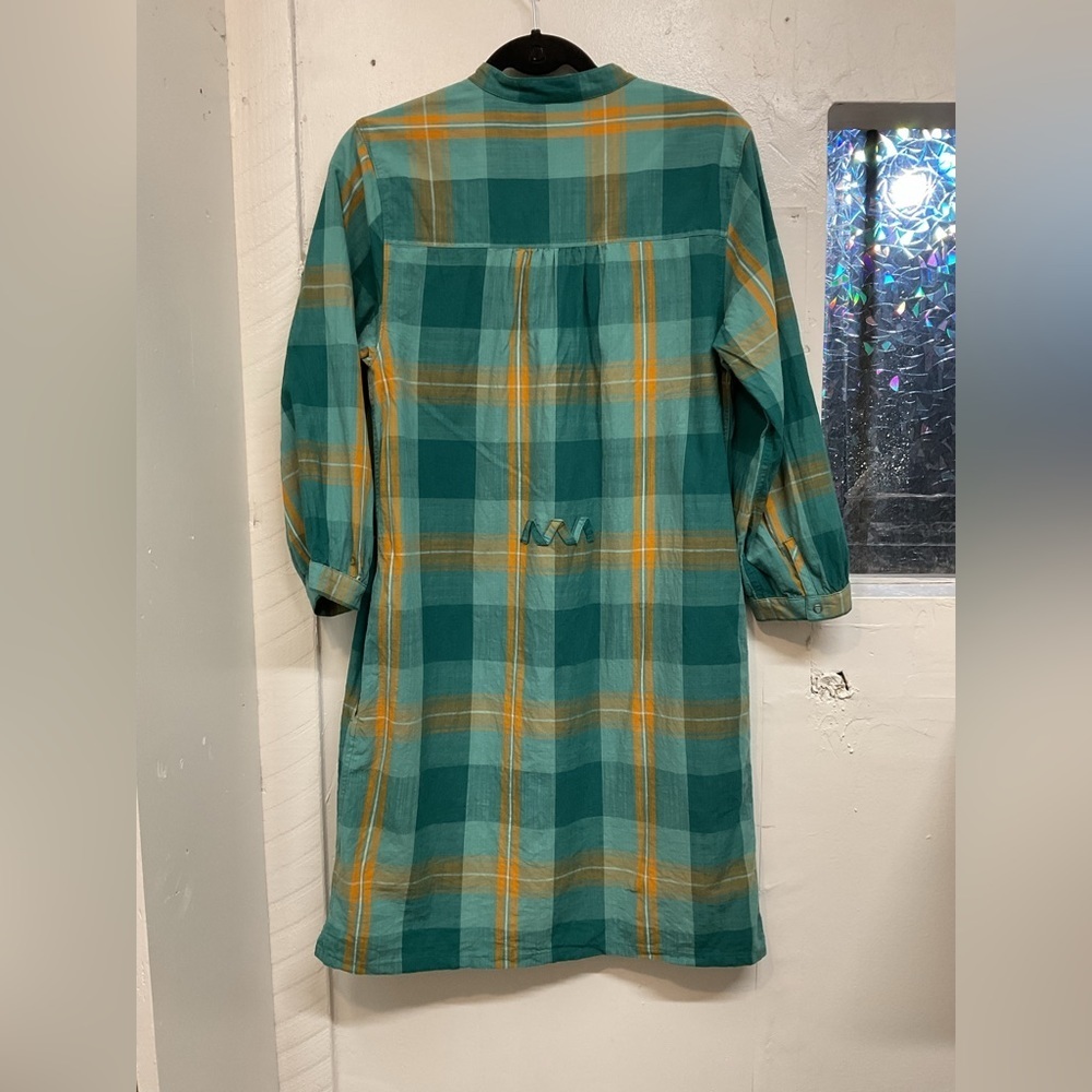 Patagonia Organic Cotton Plad Dress, Size 8 - Picture 2 of 8